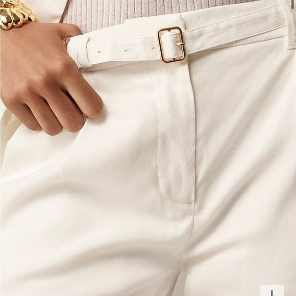 J crew Pleated 9" trouser short with belt in linen blend - Picture 2 of 5